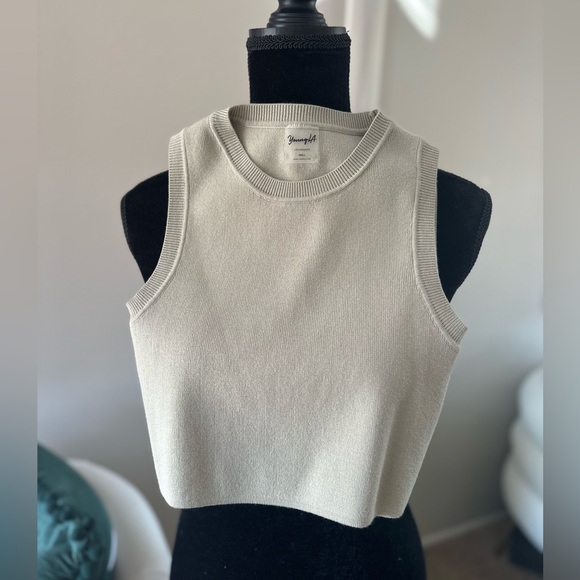 W317 Knit Tank in Pistachio Green - Picture 9 of 10